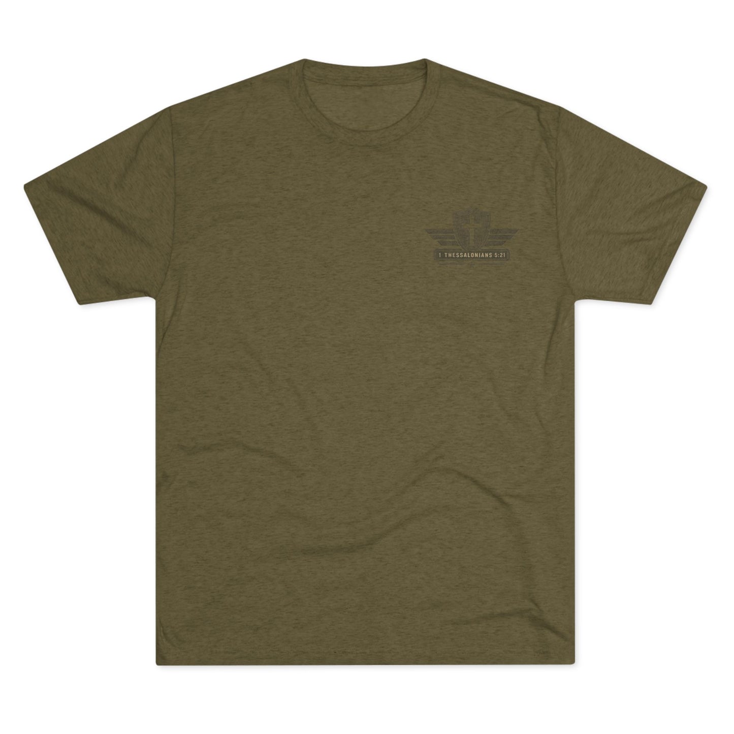 Hold Fast Christian Tee — Patriotic Shield Cross Graphic T-Shirt
