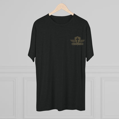 Hold Fast Christian Tee — Patriotic Shield Cross Graphic T-Shirt