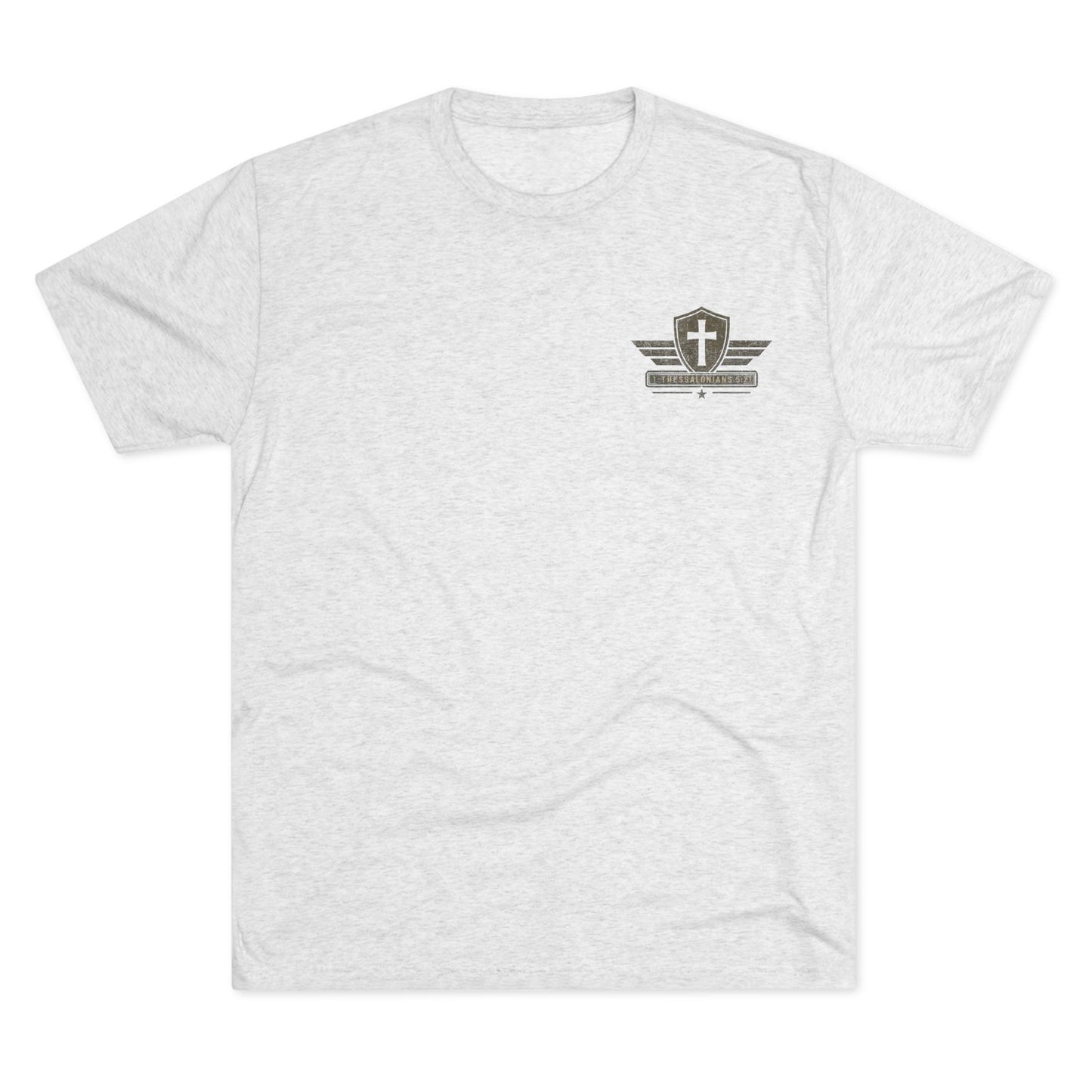 Hold Fast Christian Tee — Patriotic Shield Cross Graphic T-Shirt