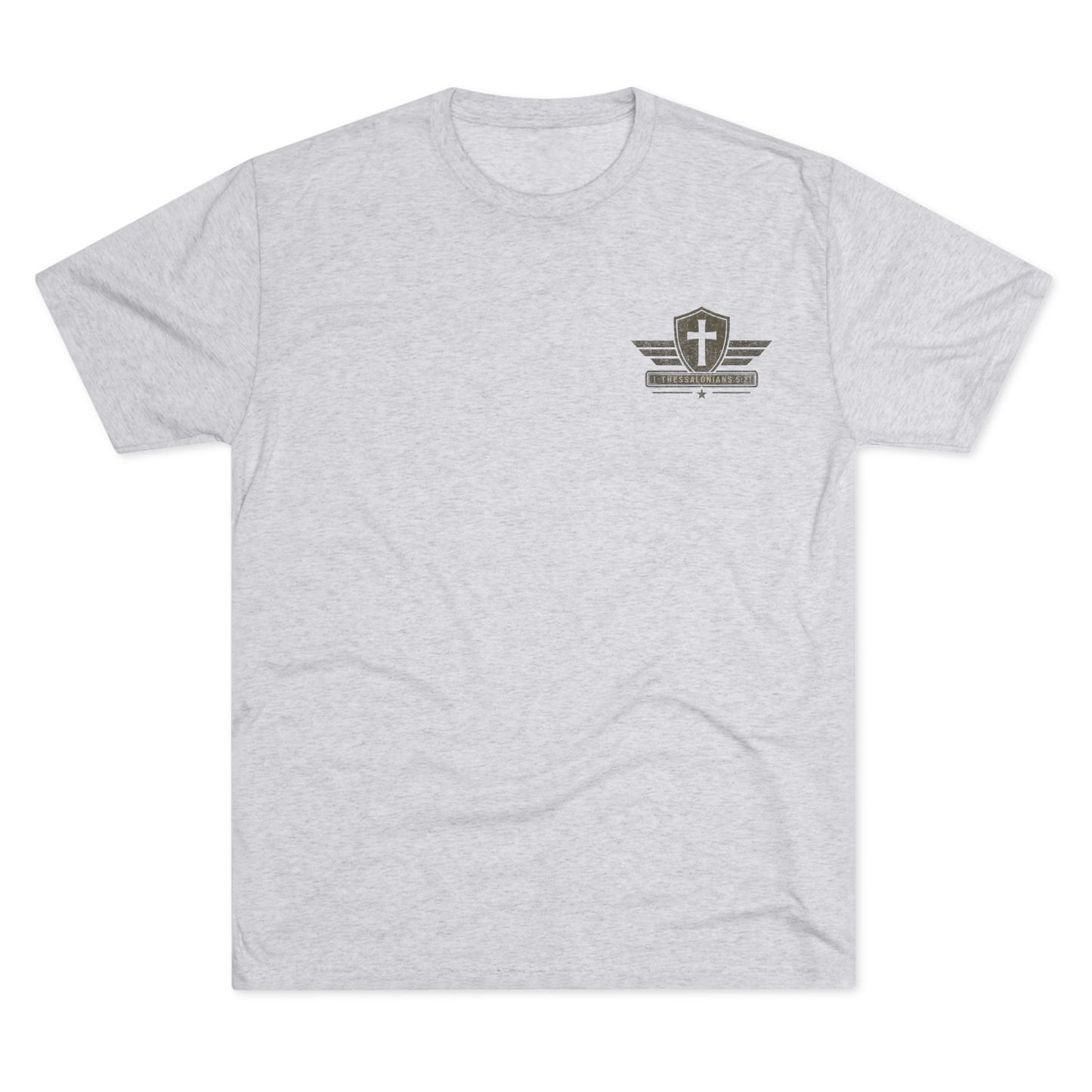 Hold Fast Christian Tee — Patriotic Shield Cross Graphic T-Shirt