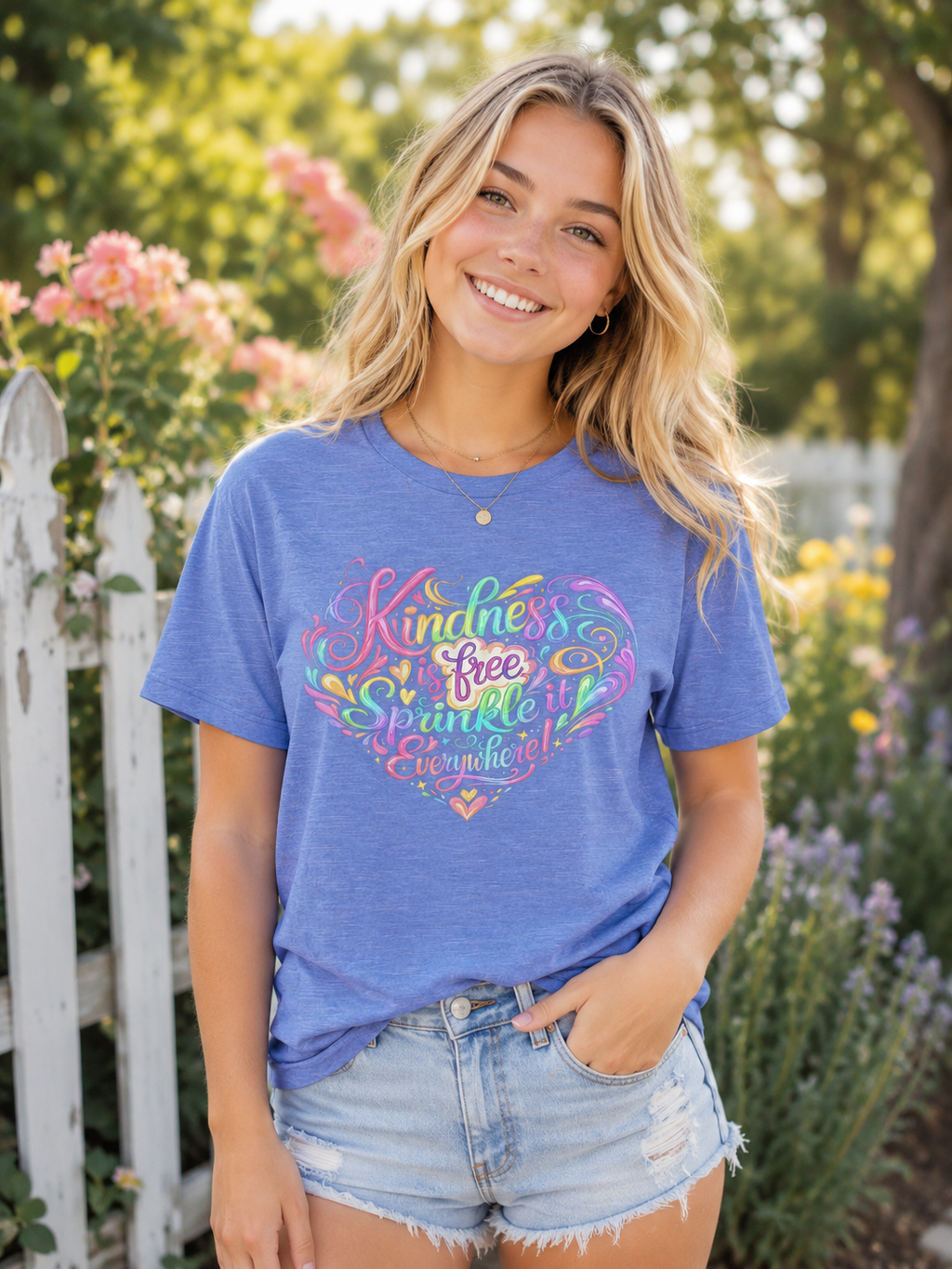 Kindness Is Free Sprinkle It Everywhere Shirt | Colorful Kindness T-Shirt | Positive Message Tee | Teacher Gift | Inspirational Women's Shirt