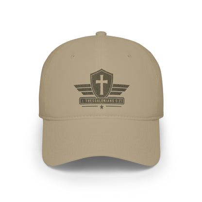 Christian Cross Shield Baseball Cap — 1 Thessalonians 5:21 Faith Hat Adult