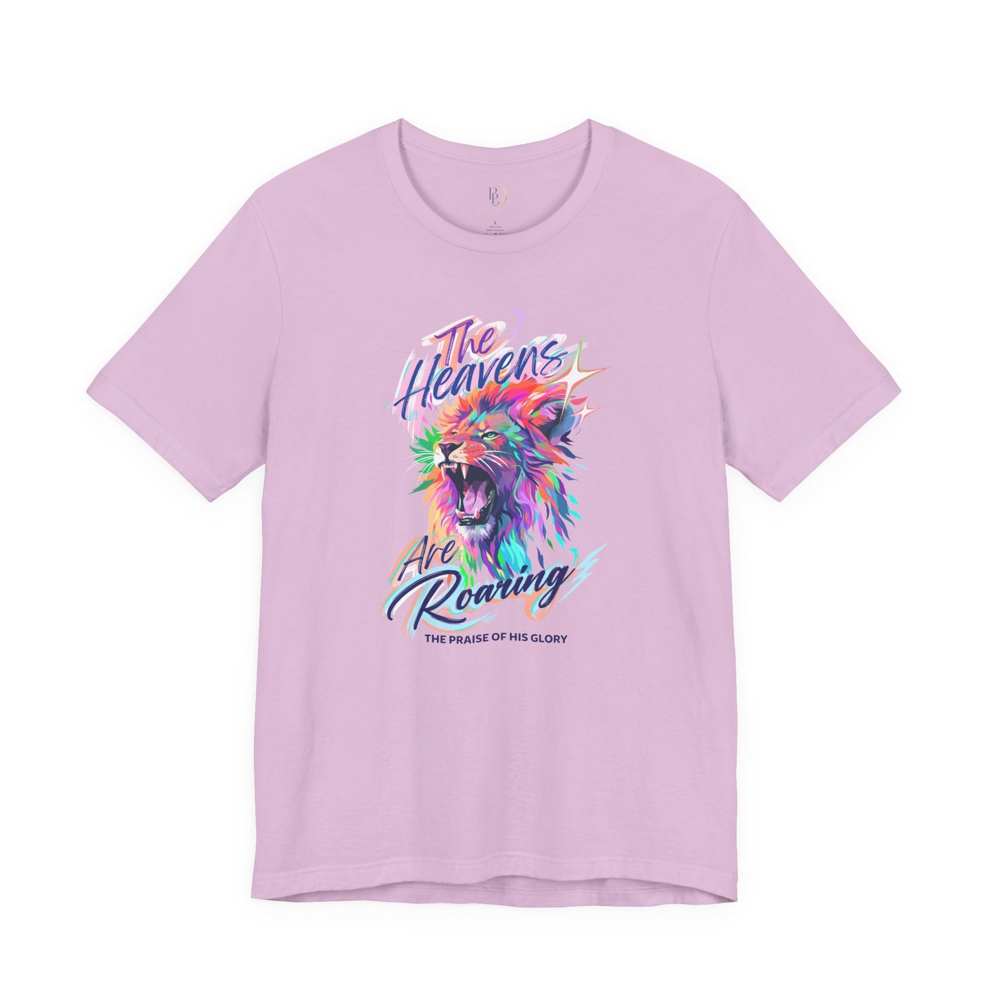 The Heavens Are Roaring Adult Shirt, Christian Lion Shirt, Faith Based Graphic Tee, Worship Shirt, Colorful Christian T-Shirt, Religious Apparel Adult