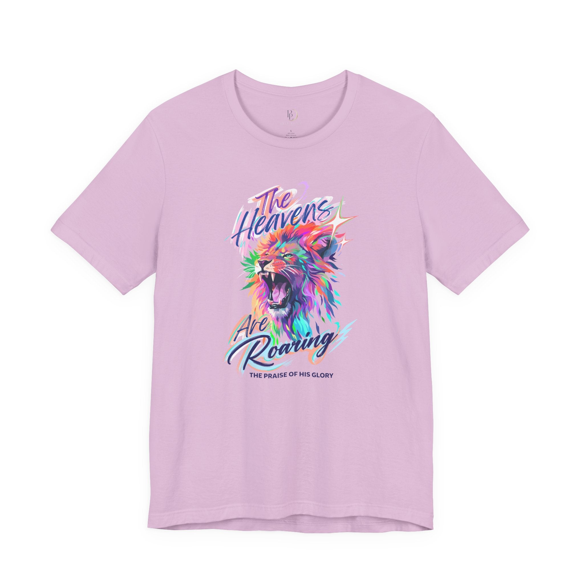 The Heavens Are Roaring Shirt, Christian Lion Shirt, Faith Based Graphic Tee, Worship Shirt, Colorful Christian T-Shirt, Religious Apparel