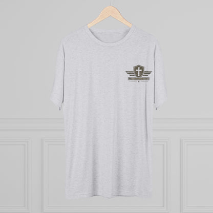 Hold Fast Christian Tee — Patriotic Shield Cross Graphic T-Shirt