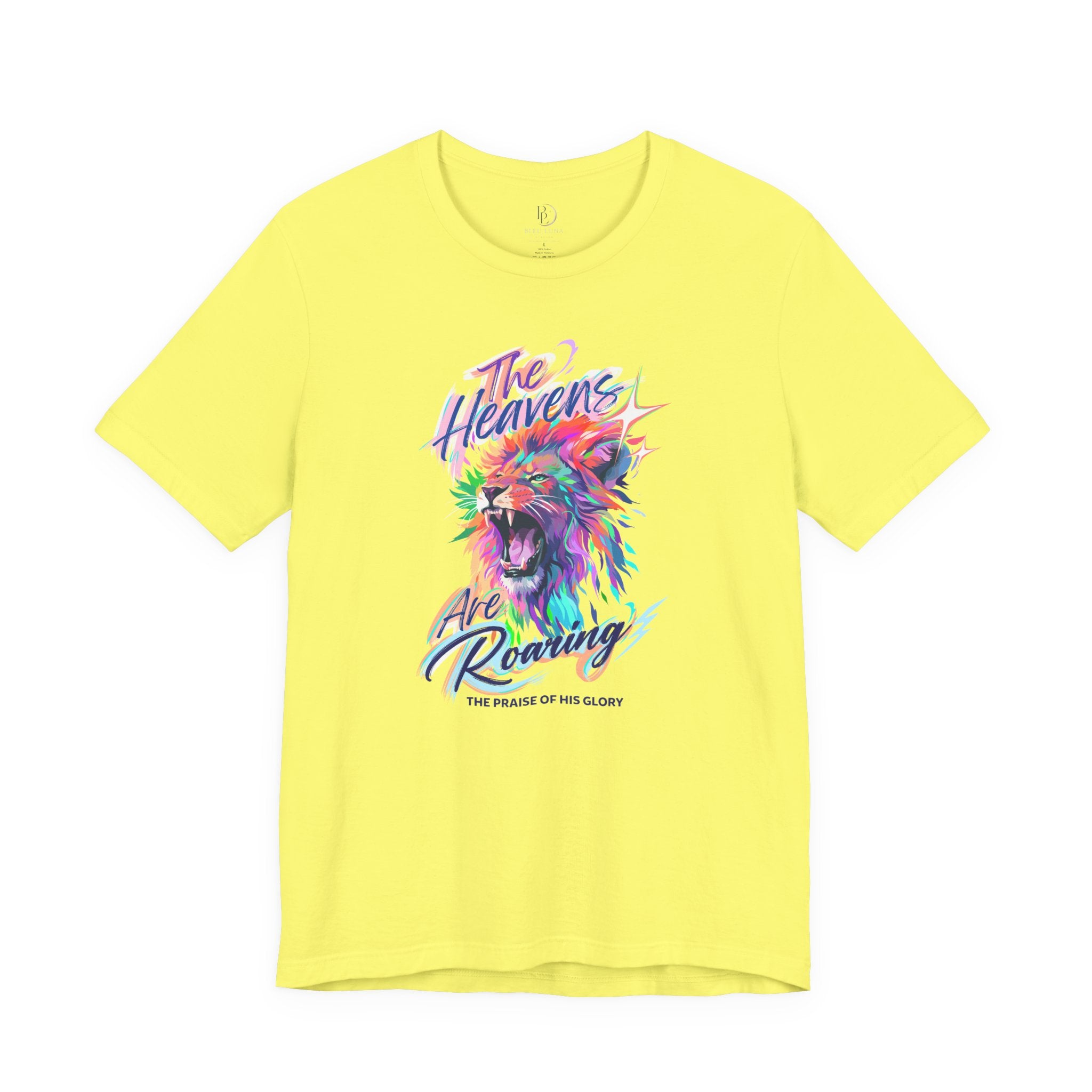 The Heavens Are Roaring Shirt, Christian Lion Shirt, Faith Based Graphic Tee, Worship Shirt, Colorful Christian T-Shirt, Religious Apparel