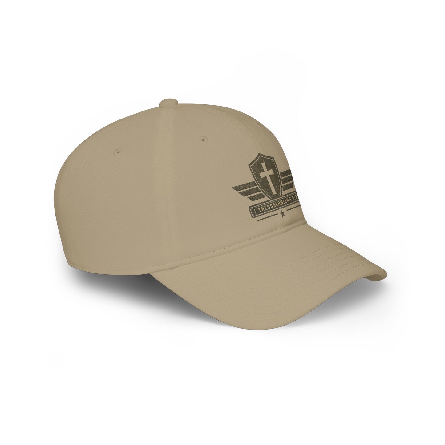 Christian Cross Shield Baseball Cap — 1 Thessalonians 5:21 Faith Hat Adult