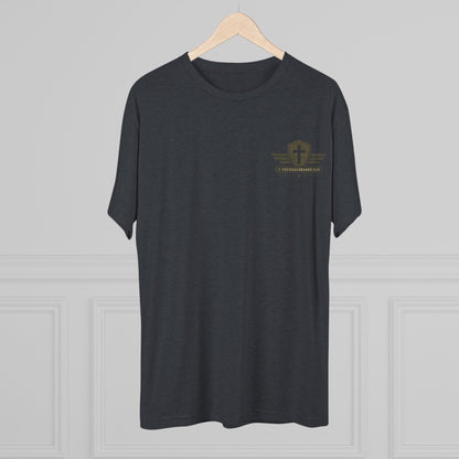 Hold Fast Christian Tee — Patriotic Shield Cross Graphic T-Shirt