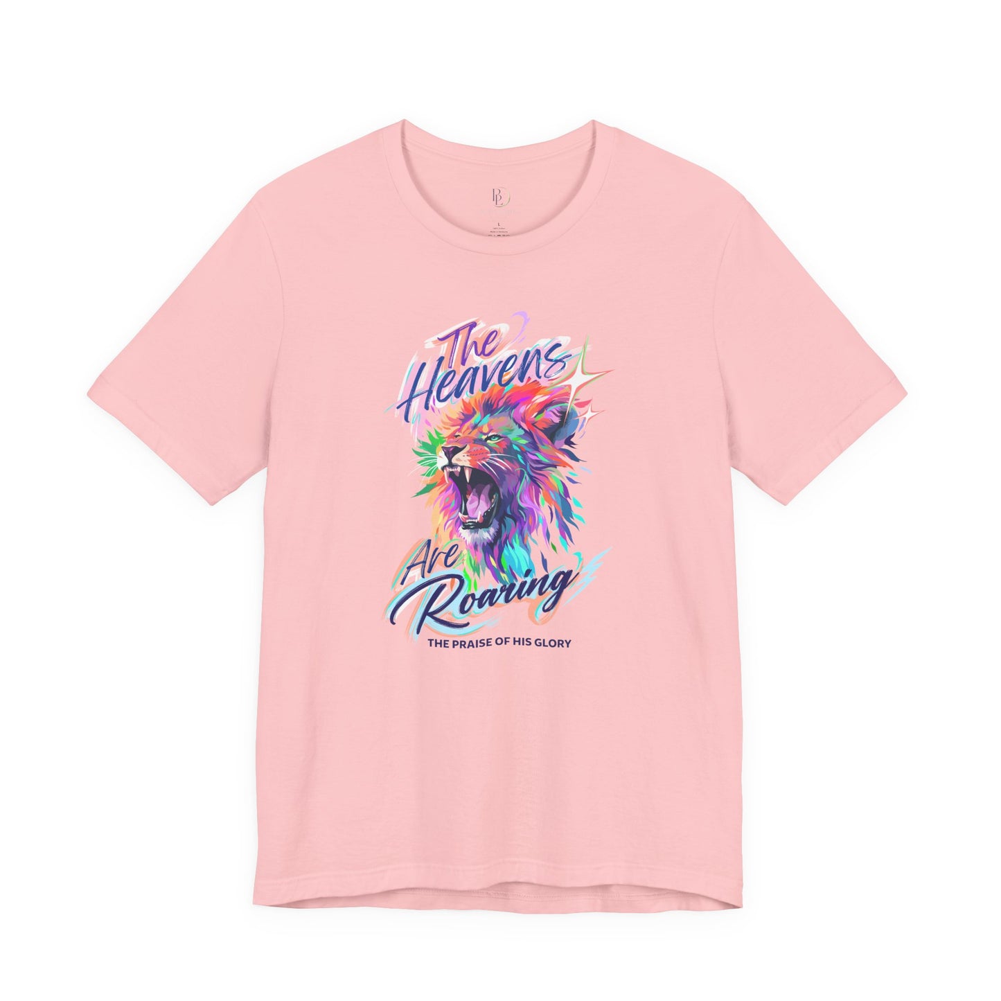 The Heavens Are Roaring Adult Shirt, Christian Lion Shirt, Faith Based Graphic Tee, Worship Shirt, Colorful Christian T-Shirt, Religious Apparel Adult