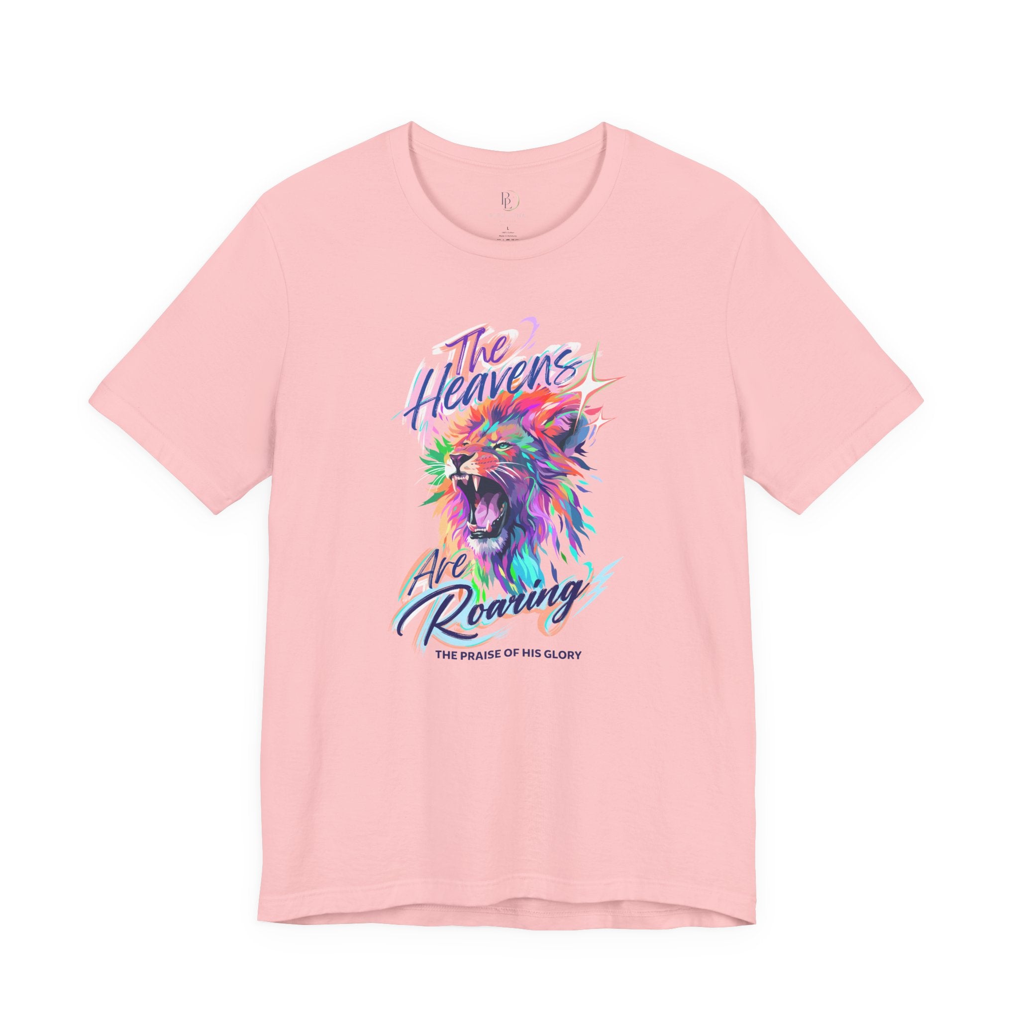 The Heavens Are Roaring Shirt, Christian Lion Shirt, Faith Based Graphic Tee, Worship Shirt, Colorful Christian T-Shirt, Religious Apparel